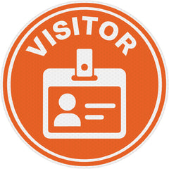 Reflective Visitor Hard Hat Sticker - Version A