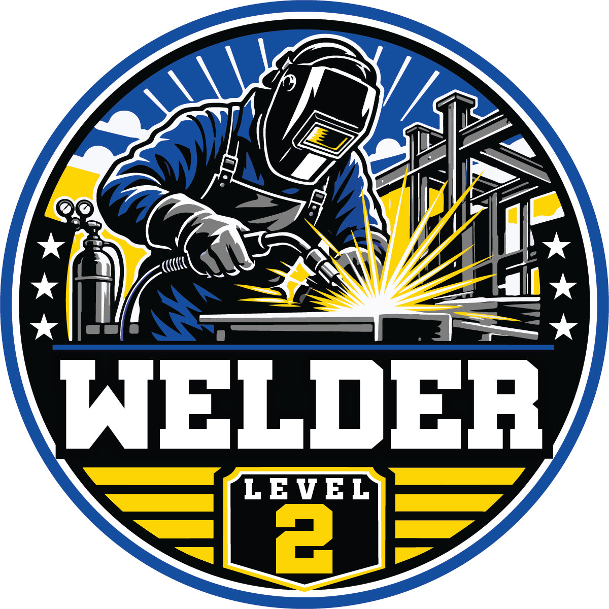 Welder Level 2 Hard Hat Sticker