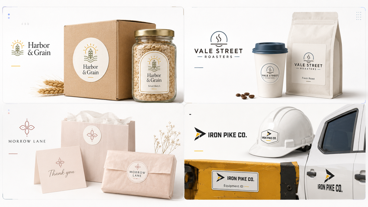 Custom stickers and labels for small business packaging
