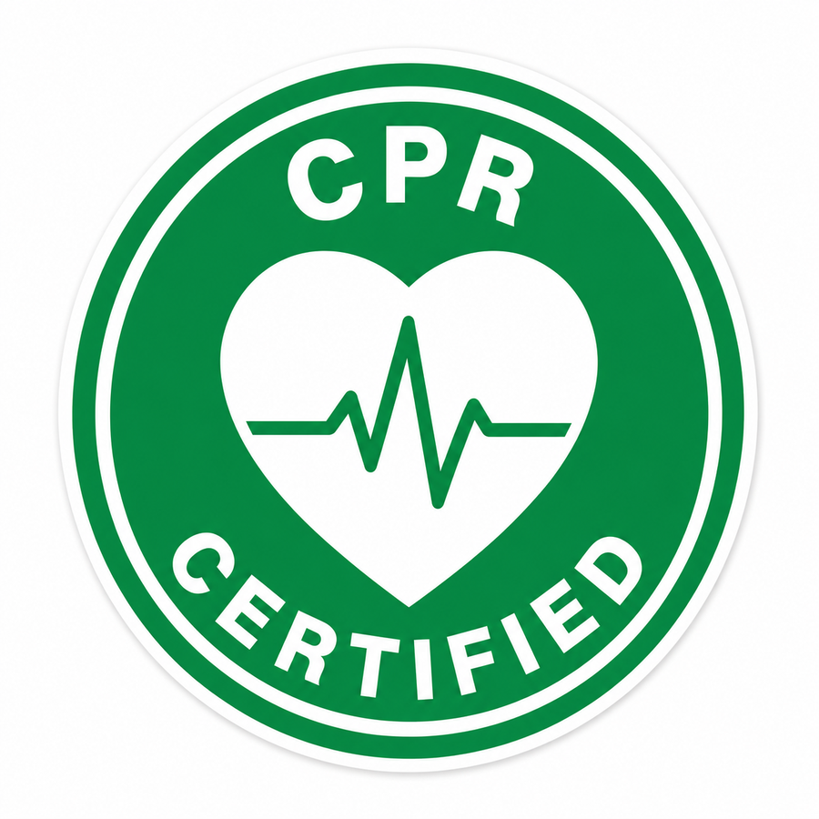 CPR Certified Hard Hat Sticker