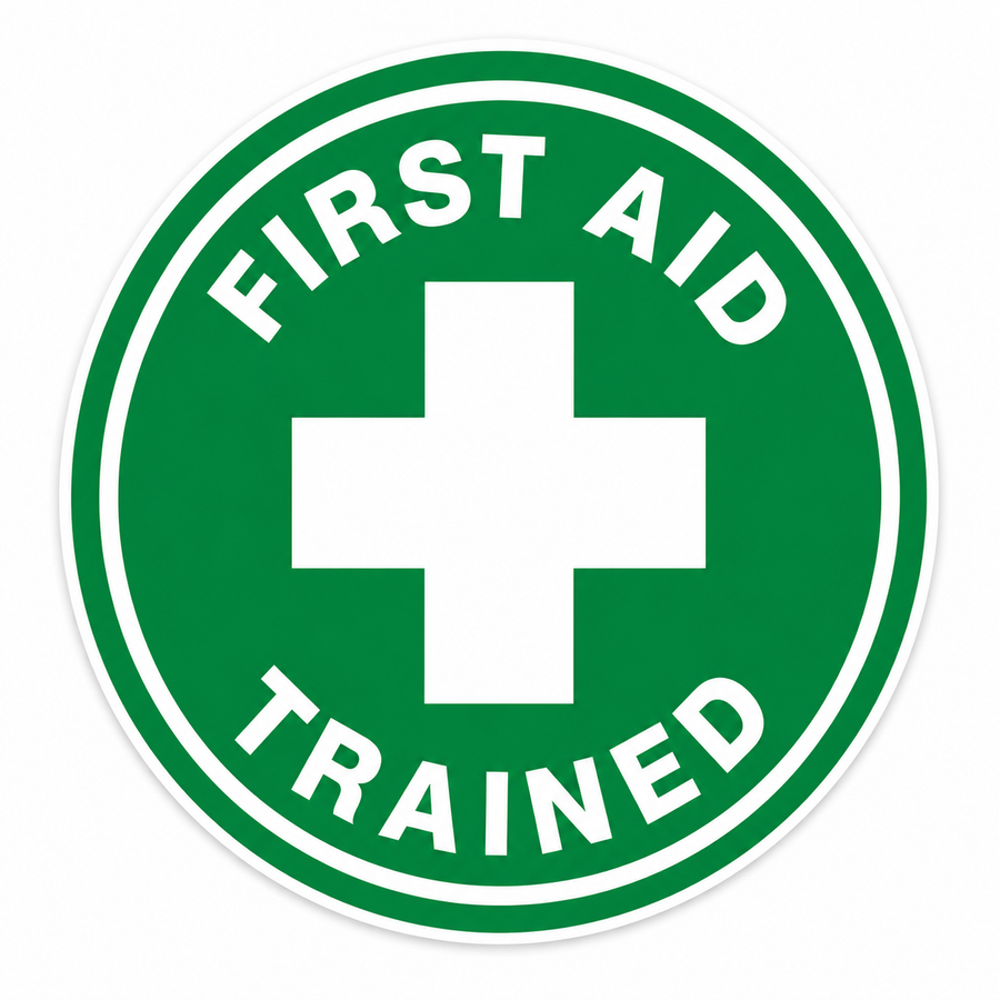 First Aid Trained Hard Hat Sticker