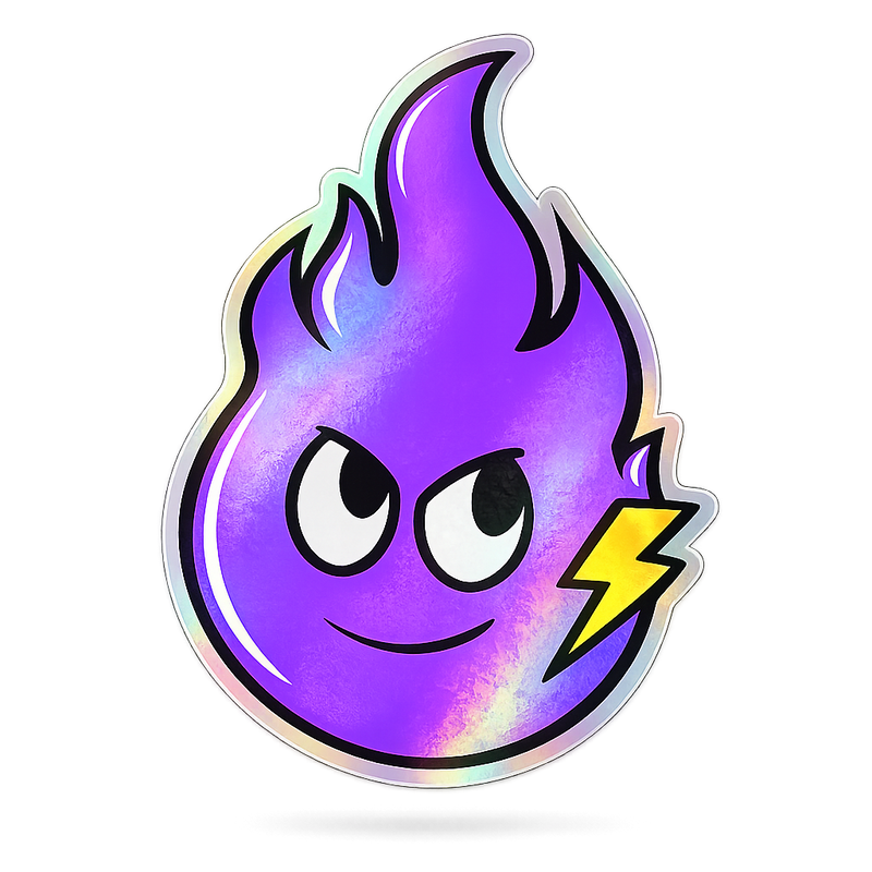 Holographic stickers example