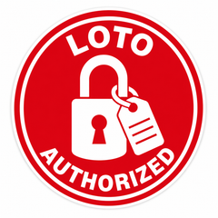 LOTO Authorized Hard Hat Sticker