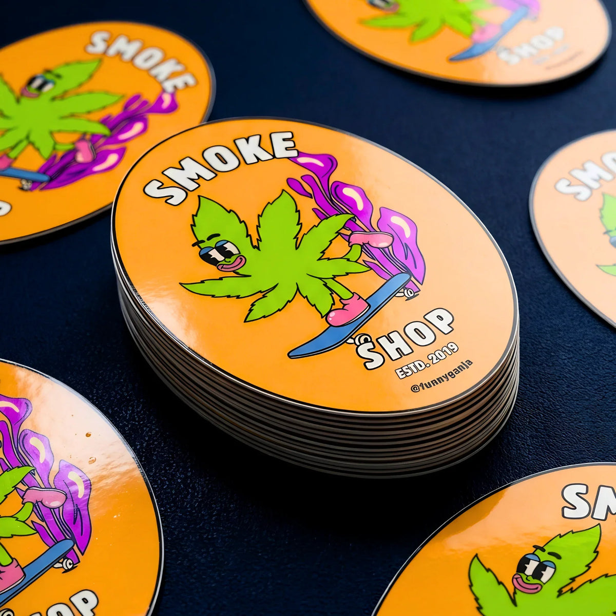Custom sticker example