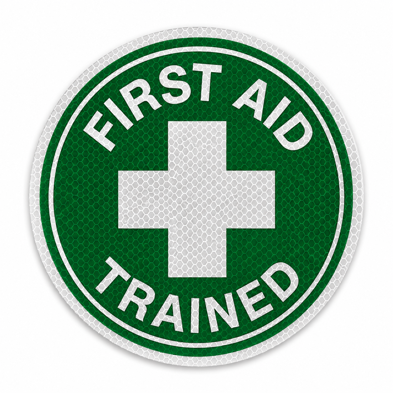 Reflective First Aid Trained Hard Hat Sticker