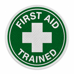 Reflective First Aid Trained Hard Hat Sticker