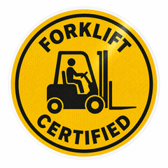 Reflective Certified Forklift Operator Hard Hat Sticker