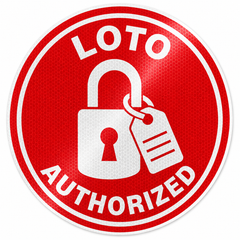 Reflective LOTO Authorized Hard Hat Sticker